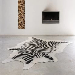 Tapis Vache Empreinte Zèbre 250cm -Meubles De Maison Magasin 154 1 Tapis Vache Empreinte de Zebre 250cm Mars More Deco Campagne Chic 3