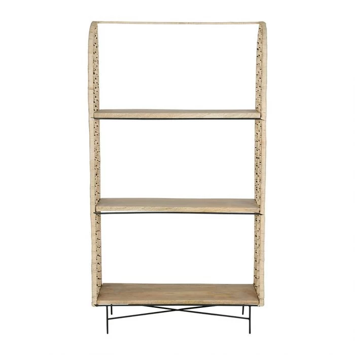 Etagère Monarque Bois Rotin Métal Jardin D'Ulysse 4 Etagère Monarque Bois Rotin Métal Jardin D'Ulysse – Image 2