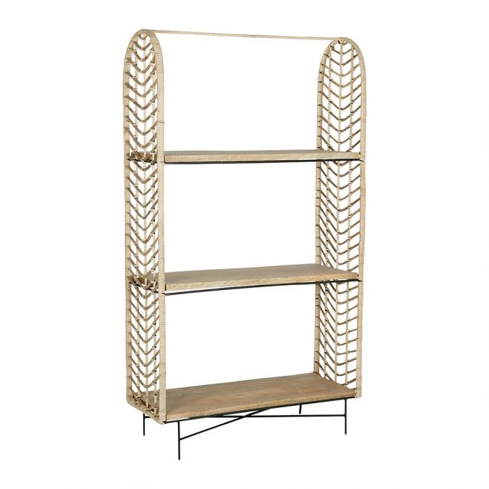 Etagère Monarque Bois Rotin Métal Jardin D'Ulysse 3 Etagère Monarque Bois Rotin Métal Jardin D'Ulysse