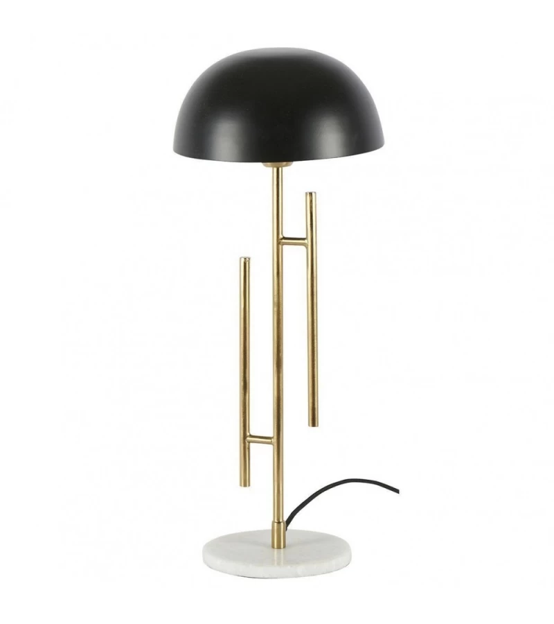 Lampe Marbre Blanc Métal Noir Doré Moten Athezza 3 Lampe Marbre Blanc Métal Noir Doré Moten Athezza