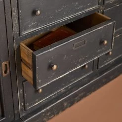 Bibliothèque Indus Amsterdam 3 Corps Noir Vieilli -Meubles De Maison Magasin 165 1 Bibliotheque Amsterdam 3 Corps Signature Style Campagne 5