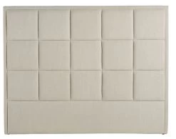 Tête De Lit Isabelle Tissu Capitonné 180cm Blanc D'Ivoire