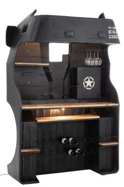 Bar Camion Métal Noir -Meubles De Maison Magasin 169 1 Bar Camion Metal Noir Jline Jolipa Deco Campagne Chic 3