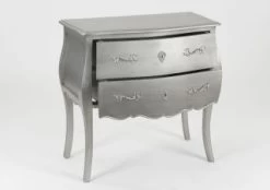 Commode Sauteuse 2 Tiroirs Murano New Silver -Meubles De Maison Magasin 169 Commode Murano New Silver 2 Tiroirs 3