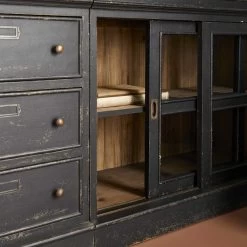 Bibliothèque Indus Amsterdam 3 Corps Noir Vieilli -Meubles De Maison Magasin 179 1 Bibliotheque Amsterdam 3 Corps Signature Style Campagne 4