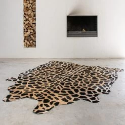 Tapis Vache Empreintes De Girafe 250cm -Meubles De Maison Magasin 185 1 Tapis Vache Empreintes de Girafe 250cm Mars More Deco Campagne Chic 3