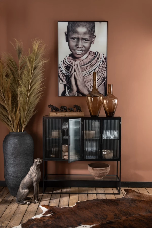 Buffet 4 Portes Métal Verre 13 Buffet 4 Portes Métal Verre – Image 11