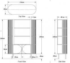 Bibliothèque Fuji Manguier Naturel Blanchi *NOUVEAU* -Meubles De Maison Magasin 189 1 Bibilotheque Fuji Manguir Naturel Grise Amadeus Cades Deco Campagne Chic 4
