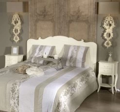 Tête De Lit Bois Antique Apolline 160cm -Meubles De Maison Magasin 191 1 Tete de Lit Bois d Acajou Blanc 160cm Apolline Amadeus Cades Deco Campagne Chic 3