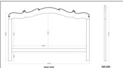 Tête De Lit Bois Antique Apolline 160cm -Meubles De Maison Magasin 201 1 Tete de Lit Bois d Acajou Blanc 160cm Apolline Amadeus Cades Deco Campagne Chic 4