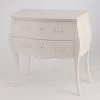 Commode Sauteuse 2 Tiroirs Murano Blanc