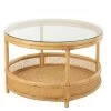 Table Basse Jovelyne Rotin Naturel-Verre 2 Table Basse Jovelyne Rotin Naturel-Verre -Meubles De Maison Magasin 220 1 Table Basse Ronde Jovelyne Rotin Naturel Verre Jline Jolipa Deco Campagne Chic 2