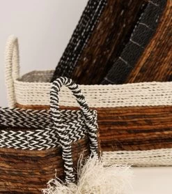 Paniers X3 Raphia Raffo Rectangulaire Athezza 5 Paniers X3 Raphia Raffo Rectangulaire Athezza -Meubles De Maison Magasin 224 1 Panier Raphia Raffo Rectangulaire Athezza hanjel Style Campagne 2