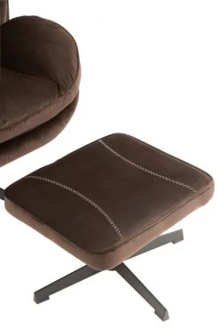 Fauteuil Relax + Repose Pieds Velours Marron 19 Fauteuil Relax + Repose Pieds Velours Marron -Meubles De Maison Magasin 227 1 Fauteuil Relax Repose Pieds Velours Marron Jline Jolipa Deco Campagne Chic 5