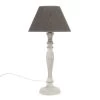 Lampe Helena Bois Blanc Abat Jour Empire Gris -Meubles De Maison Magasin 231 1 Lampe Helena Bois Blanc Abat Jour Gris Amadeus Cades Deco Campagne Chic