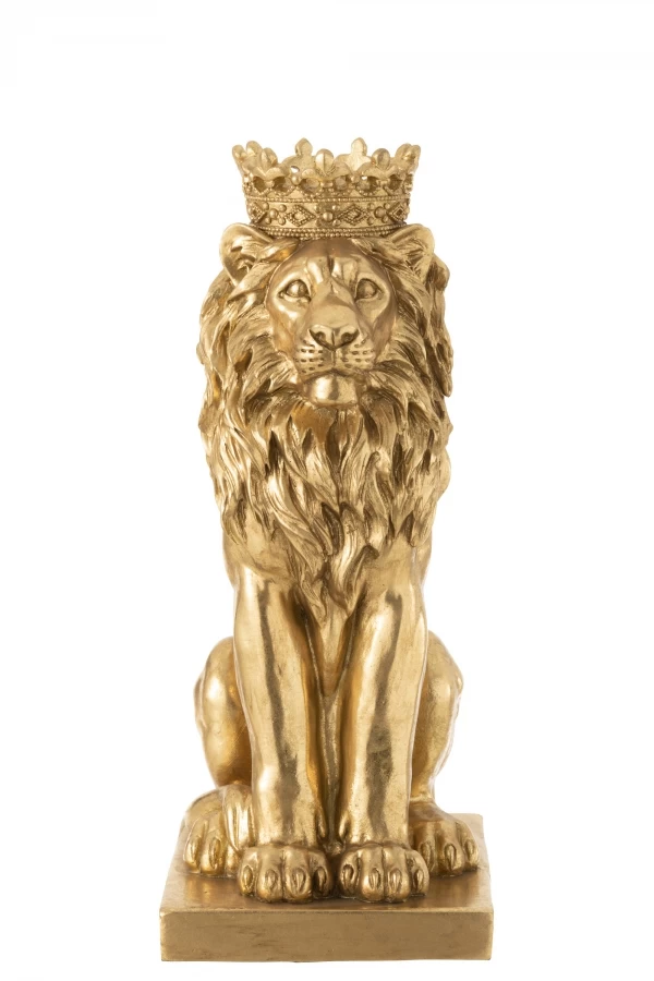 Lion Assis Roi Or H38cm 4 Lion Assis Roi Or H38cm – Image 2