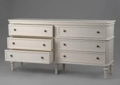 Commode Double 6 Tiroirs Leonie Blanc 7 Commode Double 6 Tiroirs Leonie Blanc -Meubles De Maison Magasin 233 1 Commode Double 6 Tiroirs Leonie Blanc Amadeus cades Design Deco Campagne Chic 2