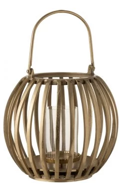 Lanterne Boule Aluminium Or -Meubles De Maison Magasin 233 1 Lanterne Boule Aluminium Or J Line Jolipa Deco Campagne Chic