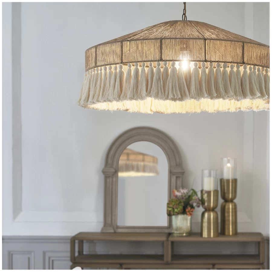 Suspension Inaya Jute Naturelle --Blanc D'Ivoire 5 Suspension Inaya Jute Naturelle --Blanc D'Ivoire – Image 3