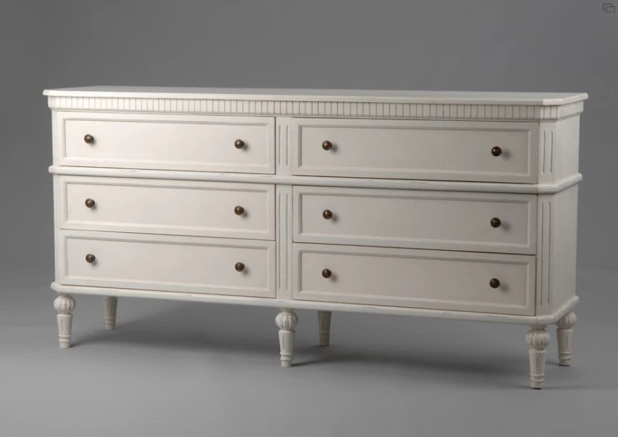 Commode Double 6 Tiroirs Leonie Blanc 3 Commode Double 6 Tiroirs Leonie Blanc