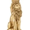 Lion Assis Roi Or H38cm 1 Lion Assis Roi Or H38cm -Meubles De Maison Magasin 239 1 Lion Assis Roi Or Jline Jolipa Deco Campagne Chic
