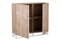 Buffet Bas 2 Portes Zig Zag Naturel Blanc -Meubles De Maison Magasin 242 1 Buffet Bas 2 Portes Bois Metal Zig Zag Naturel Blanc Jline Jolipa Deco Campagne Chic 10