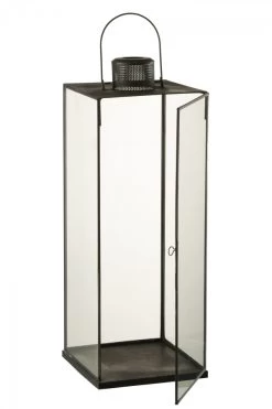 Lanterne Contemporaine Haute Métal Noir 7 Lanterne Contemporaine Haute Métal Noir -Meubles De Maison Magasin 247 1 Lanterne Contemporaine Haute Metal Noir J Line Jolipa Deco Campagne chic 3