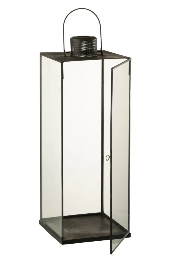 Lanterne Contemporaine Haute Métal Noir 5 Lanterne Contemporaine Haute Métal Noir – Image 3