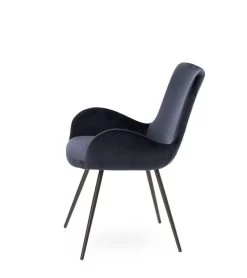 Chaise Rizzo Velours Uni Athezza (5 Couleurs) -Meubles De Maison Magasin 253 1 Chaise Rizzo Velours Bleu Arhezza Hanjel Deco Campagne Chic 3