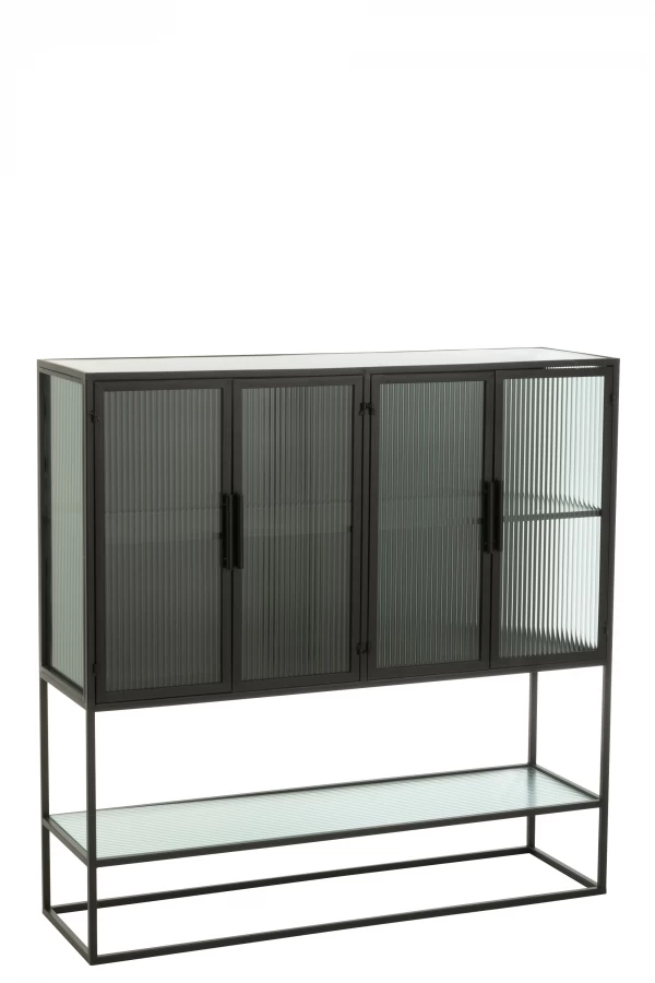 Buffet 4 Portes Métal Verre 3 Buffet 4 Portes Métal Verre