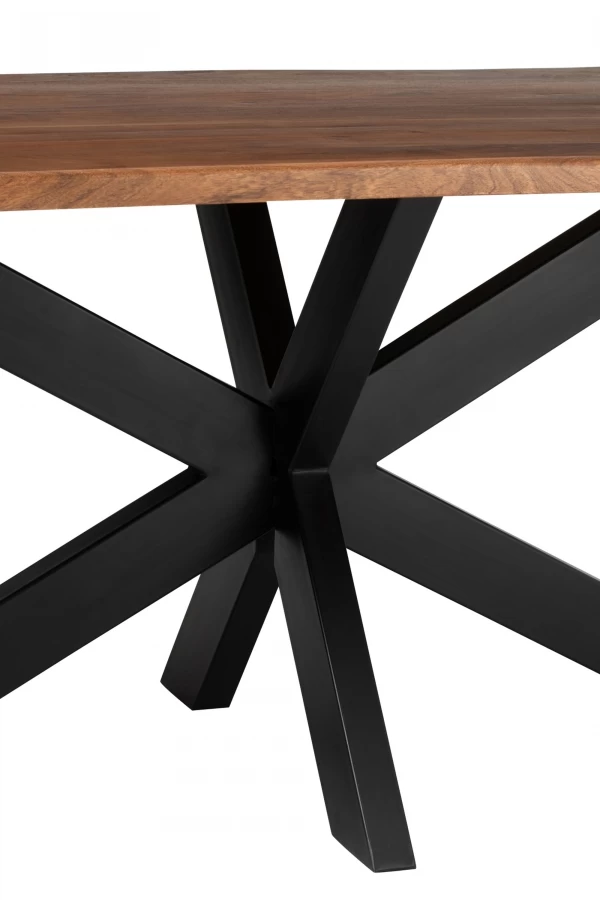 Table à Manger Rectangulaire Acacia Foncé 200cm 6 Table à Manger Rectangulaire Acacia Foncé 200cm – Image 4