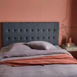 Tête De Lit Capitonnée Gris Vatican 160cm