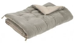 Meubles De Maison Magasin 4 Futon Matteo Velours / Lin --- Gris Clair 180x80 Blanc D'Ivoire