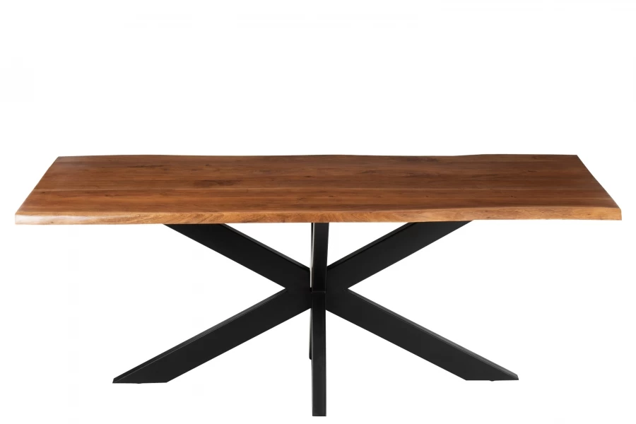 Table à Manger Rectangulaire Acacia Foncé 200cm 4 Table à Manger Rectangulaire Acacia Foncé 200cm – Image 2