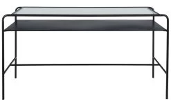 Bureau Ernest Métal Verre Blanc D'Ivoire