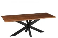 Table à Manger Rectangulaire Acacia Foncé 200cm