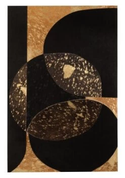 Cadre Cercle Cuir Noir/Or Jline By Jolipa