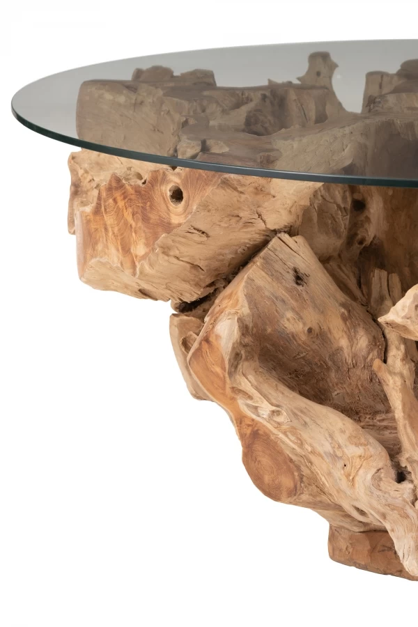 Table De Salon Raoul Teck Naturel ø110cm 5 Table De Salon Raoul Teck Naturel ø110cm – Image 3