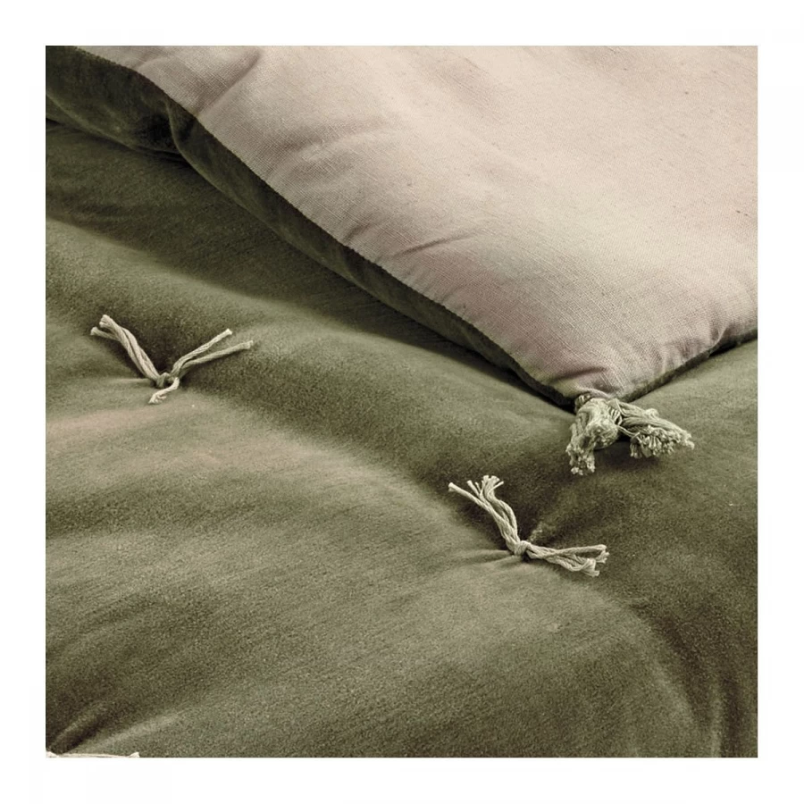 Futon Matteo Velours / Lin **KAKI* 180x80 Blanc D'Ivoire 4 Futon Matteo Velours / Lin **KAKI* 180x80 Blanc D'Ivoire – Image 2