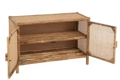 Buffet Bas Ozara 2 Portes Bois Rotin Naturel Jolipa -Meubles De Maison Magasin 306 1 Buffet Bas 2 Portes Bois Rotin Naturel Jline Jolipa Deco Campagne Chic 6