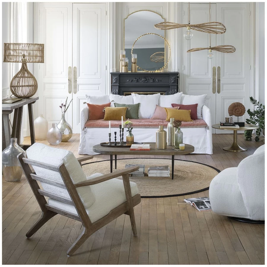 Fauteuil Jules Bouclettes Crème Blanc D'Ivoire 10 Fauteuil Jules Bouclettes Crème Blanc D'Ivoire – Image 8