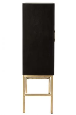 Armoire Bar Orea Manguier Noir/Or -Meubles De Maison Magasin 308 1 Meuble Bar Orea Manguier Noir Or Jline Jolipa Deco Campagne Chic 3
