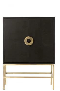 Armoire Bar Orea Manguier Noir/Or -Meubles De Maison Magasin 313 1 Meuble Bar Orea Manguier Noir Or Jline Jolipa Deco Campagne Chic 2