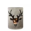 Photophore Cerf Cuir De Vache 1 Photophore Cerf Cuir De Vache -Meubles De Maison Magasin 313 Photophore Cerf