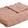 Couvre Lit Chloé Lin Lavé Rose 230x180 Blanc D'Ivoire