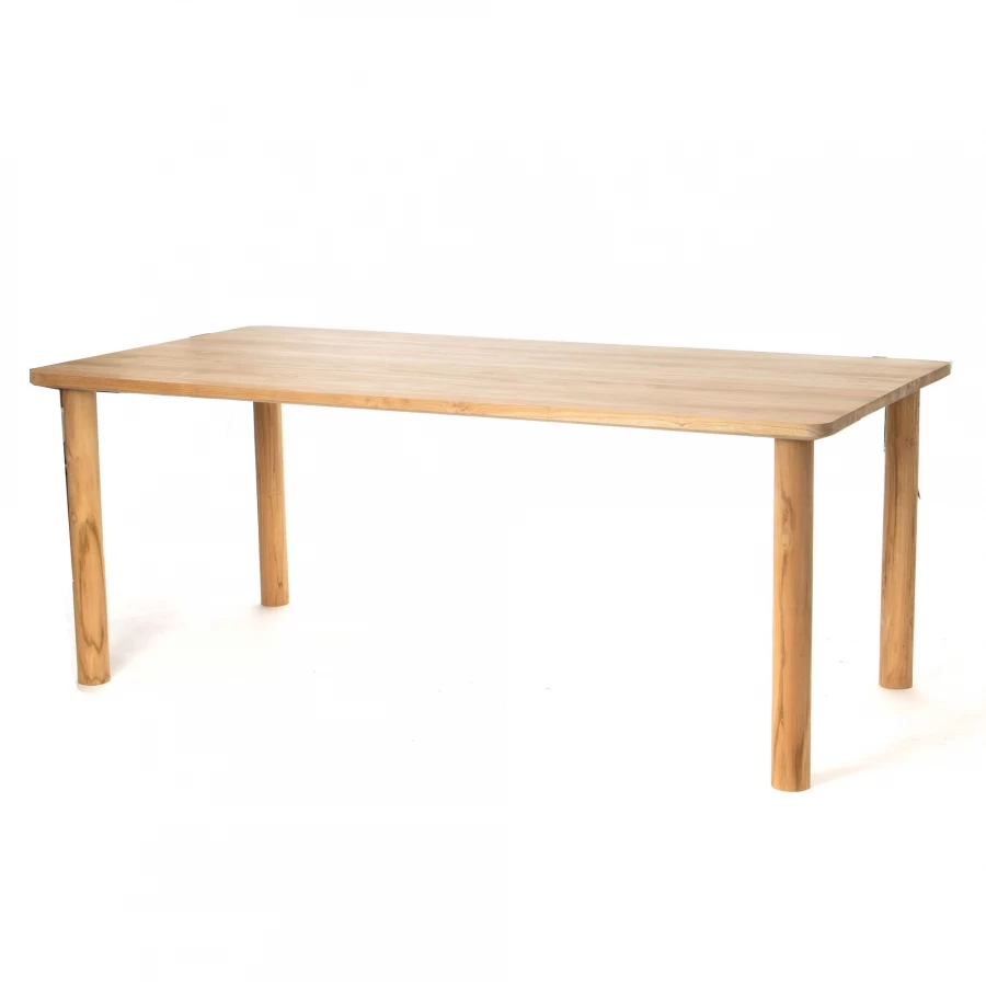Table à Manger Rectangulaire Teck Naturel Dune 200cm 3 Table à Manger Rectangulaire Teck Naturel Dune 200cm