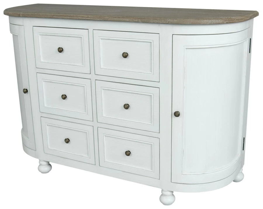 Buffet 6 Tiroirs Bohème Blanc 3 Buffet 6 Tiroirs Bohème Blanc