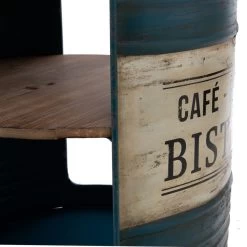 Table De Bar Tonneau Indus Métal Bois -Meubles De Maison Magasin 374 1 Bar Comptoir Tonneau Indus Metal Bois Amadeus Cades Deco Campagne Chic 3