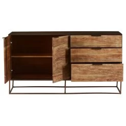 Bahut Indus Agra 2 Portes - 3 Tiroirs Athezza -Meubles De Maison Magasin 379 1 Bahut Arga 2 Portes 3 Tiroirs Athezza Hanjel Style Campagne