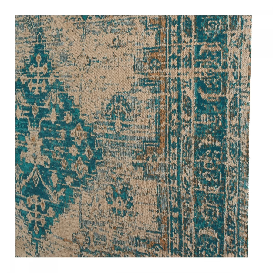 Tapis Darya Bleu 240x150 Blanc D'Ivoire 4 Tapis Darya Bleu 240x150 Blanc D'Ivoire – Image 2